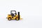 Yellow forklift truck isolate on white background