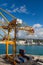 Yellow Freight Crane on Barbados