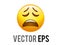 Yellow frustration, sadness, amusement, affection face icon