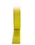 Yellow gaffers tape on roll isolated