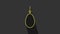 Yellow Gallows rope loop hanging icon isolated on grey background. Rope tied into noose. Suicide, hanging or lynching