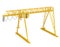 Yellow gantry bridge crane, half-turn