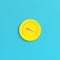 Yellow gauge on bright blue background in pastel colors