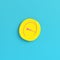 Yellow gauge on bright blue background in pastel colors