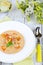 Yellow gazpacho soup