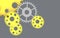 Yellow Gears Creativity Inspiration Concept Background