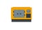 Yellow generator engine. Simple flat illustration.