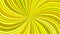 Yellow geometrical abstract swirl background from curved striped rays