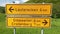 Yellow German traffic sign for directions