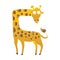 Yellow giraffe cartoon