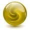 Yellow glass sphere