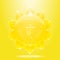 Yellow glossy manipura chakra banner