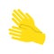 Yellow glove for hygiene cleaning