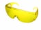 Yellow goggles, isolated