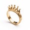 Yellow Gold Crown Ring - High-key Lighting - Minimalistic Design