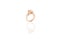 Yellow Gold precious ring female with big diamonds on white isolated background.