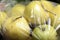 Yellow Golden Apples packed in plastic film