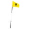 Yellow golf flag with number nine