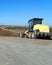 Yellow grader machinery