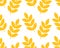 Yellow grain pattern. Branches staggered background. Vector illustration