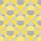 Yellow and gray vintage geometric seamless pattern.