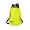 Yellow-green backpack isolated with path