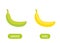 Yellow and green banana cartoon illustration with typography.