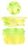 Yellow-green citrus watercolor templates, summer and fresh paper textures.