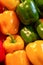 Yellow green close-up sweet pepper bright vegetables background vegetable juicy tasty set design