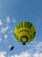 Yellow green hot air balloon.