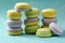 Yellow and green macarons