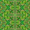 Yellow and green seamless kaleidoscope texture, many ornaments
