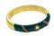 A yellow green slip on bracelet bangle