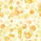 Yellow and green watercolored transparent circles background pattern