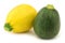 Yellow and green zucchini (Cucurbita pepo)