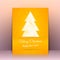Yellow Greeting card background with Christmas