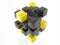 Yellow and grey cubes