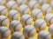 Yellow Grid Baseball Stand Out Unique Leadership Individuality Close Up Macro Shot 3D Illustration Render