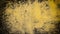 Yellow Grunge Paint on Dark Burnt Wooden Background - AI generated