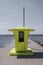 Yellow guardhouse for lifeguards