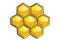 Yellow handdrawn honeycomb