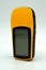 Yellow handheld GPS navigator