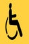 Yellow handicap sign