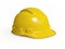 Yellow hard hat of construction worker