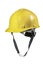 Yellow hard hat for construction workers. Protective clothing and accessories for employees