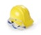Yellow Hardhat and Safety Glasses