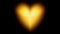 Yellow heart glow blur gleaming lights motion