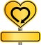 Yellow heart sign