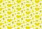 Yellow hearts shaped pattern background wallpaper