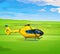 Yellow helicopter